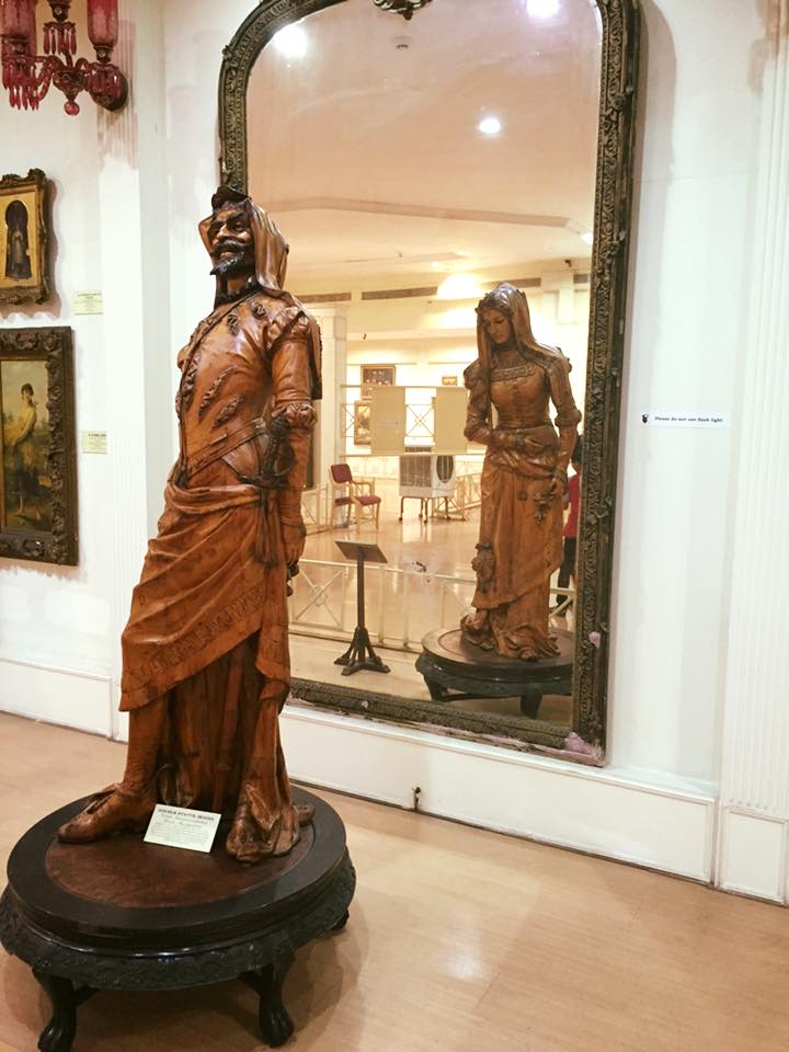  mephistopheles and margaretta; single block of sycamore/hare-wood, 19th century, france, sculptor unknown, salar jung museum, hyderabad 